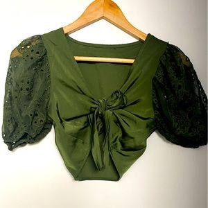 Unbranded tie front top.